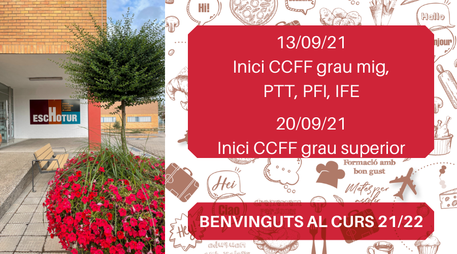 Us esperem amb molta il·lusió a les aules i tallers d'EscHotur. Vosaltres sou els protagonistes!! 
Consulteu horaris d'entrada esglaonats a ehtlleida.cat
#PreparatsPerUnNouCurs 
#AprènAmbNosaltres