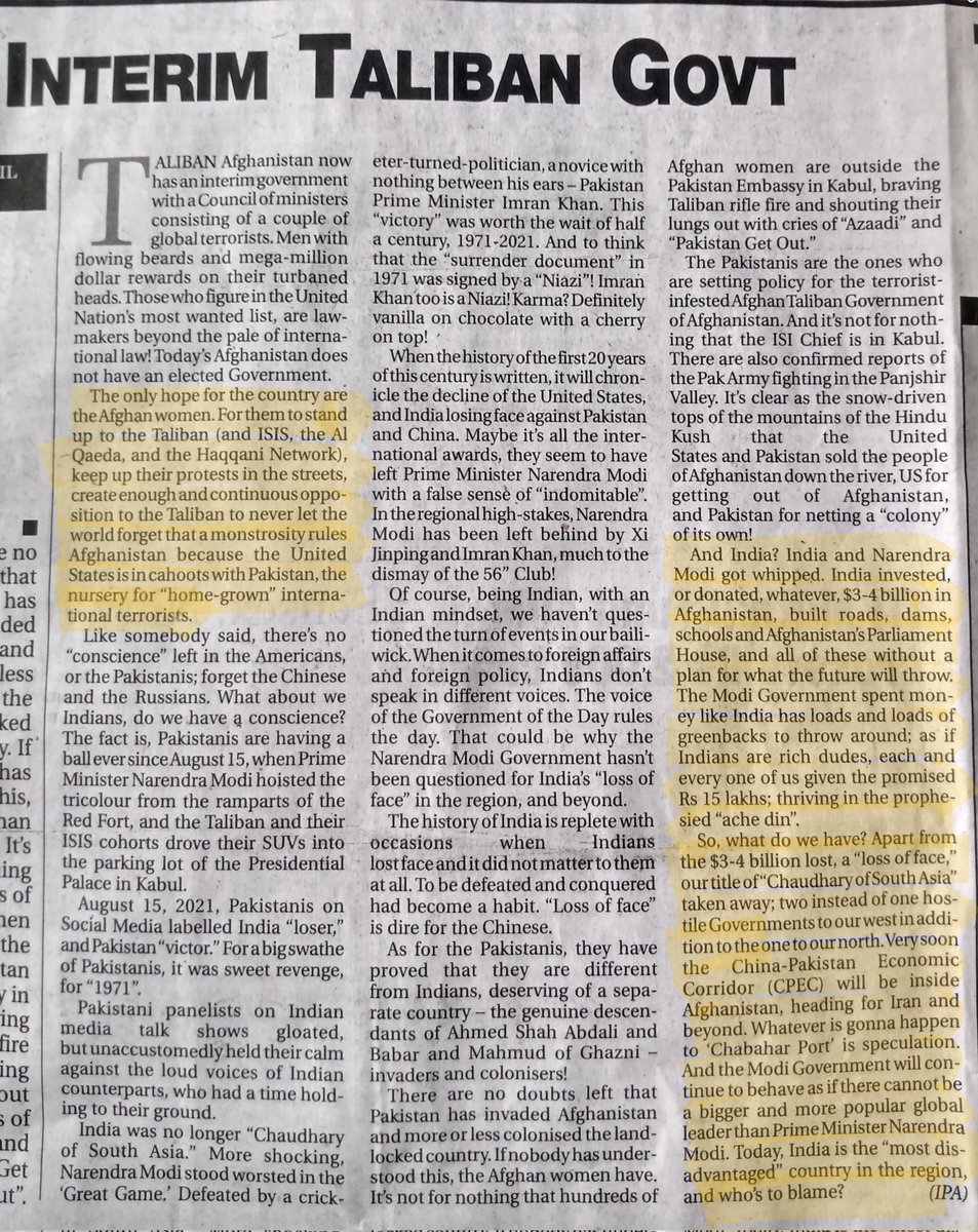 Santracity's tweet photo. These two articles clearly reveal the dirty games being played by US &amp; China in #Af_Pak region along with two old puppets, Pakistan and Taliban.
CIA under @POTUS has always been undermining India interests everywhere. But @KremlinRussia_E Russia is still a reliable ally of India. https://t.co/UpywIOg3WQ