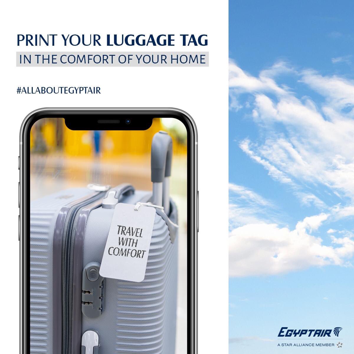 EGYPTAIR on Twitter "Get your Home print bag tag to prepare your bags