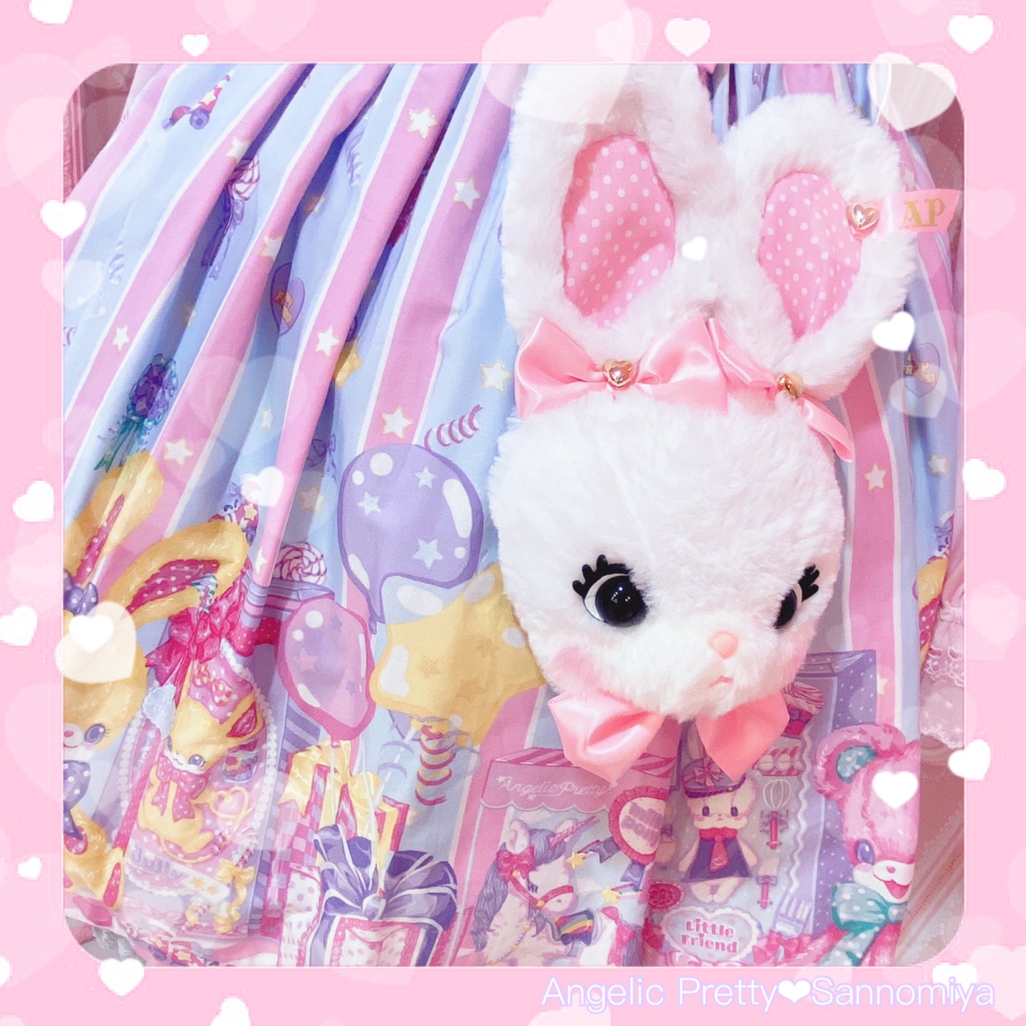 アンジェリックプリティ おめかしバニーちゃん コート ドット柄