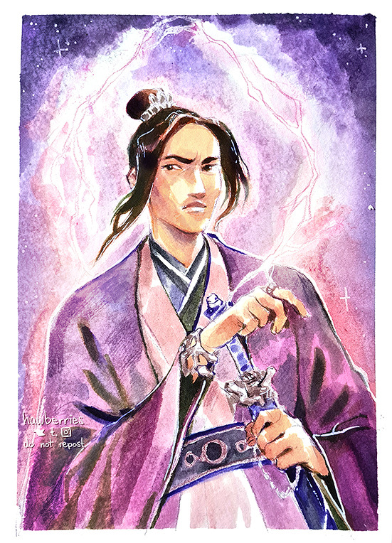 [mdzs] some of my jiang cheng fanart because ive been thinking about him, my truest love, the saddest and angriest man in fantasy ancient china 