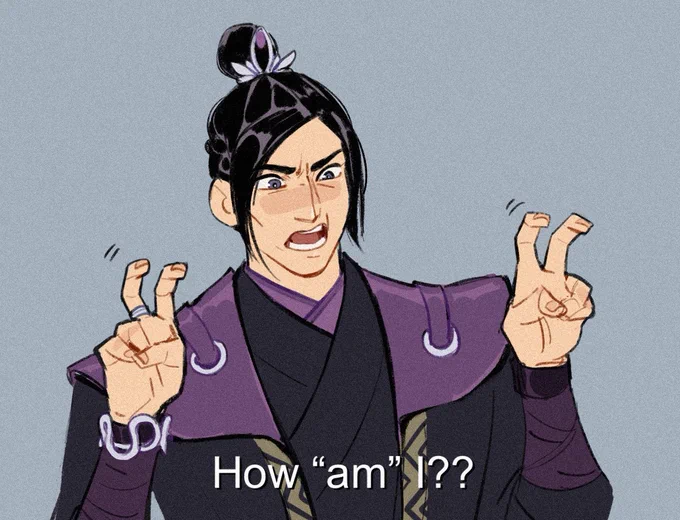 [mdzs] some of my jiang cheng fanart because ive been thinking about him, my truest love, the saddest and angriest man in fantasy ancient china 