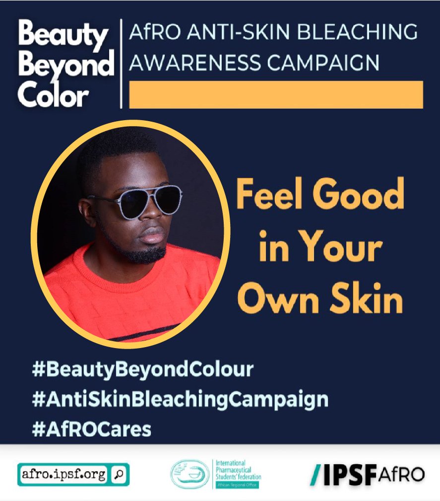 Feel free, your skin is you. Dont bleach
Alot of skin diseases are related to bleaching. 
 #AntiSkinBleachingCampaign
#AfROCares
#BeautyBeyondColor