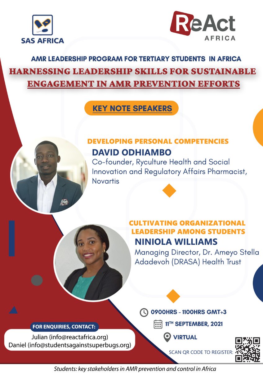 beat_the_bugs's tweet photo. #Month3 of #AMRLEP
A very informative session today with @NiniolaWilliams and Dr. David Odhiambo (@Pharmacist_01) on soft skills development. A lot of insights shared on #personalbranding, #communication, #teambuilding, problem solving and much more!
Many thanks to our guests! https://t.co/TtmhbG5SUo