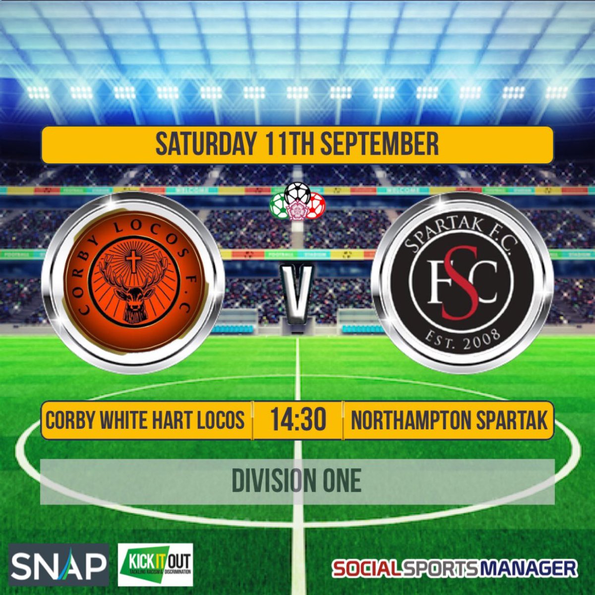 It's 𝗺𝗮𝘁𝗰𝗵𝗱𝗮𝘆 number 4️⃣ and we take a trip over to Corby against <a href="/CorbyLocosfc/">Corby Locos Fc</a>. 

Let’s get at it shall we 👊🏻

#UTS 🔴⚫️