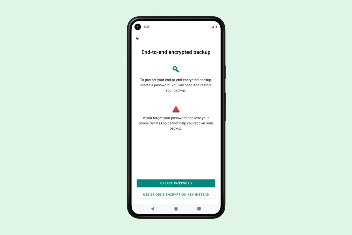 drbeel_techno's tweet image. #WhatsApp #WhatsAppEncryption 
أخيرا، واتساب ستبدأ قريباً بطرح ميزة التشفير Encrypt للنسخ الاحتياطية التي يتم رفعها للتخزين السحابي Cloud.