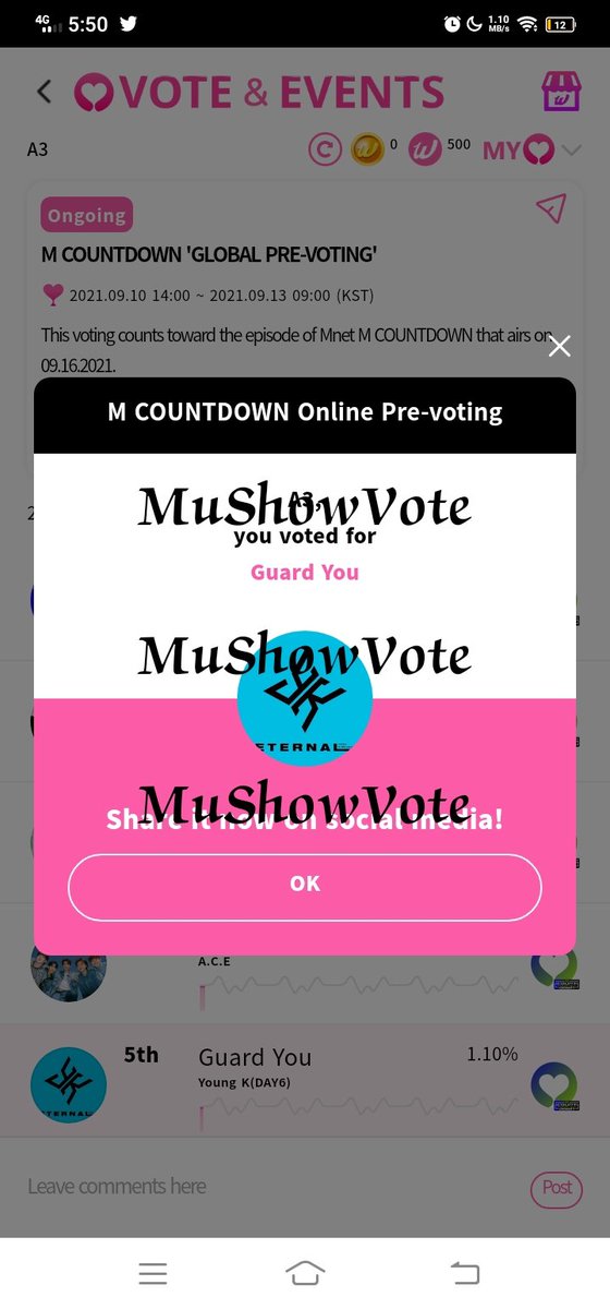 MuShowVote | Close (temp) tweet media