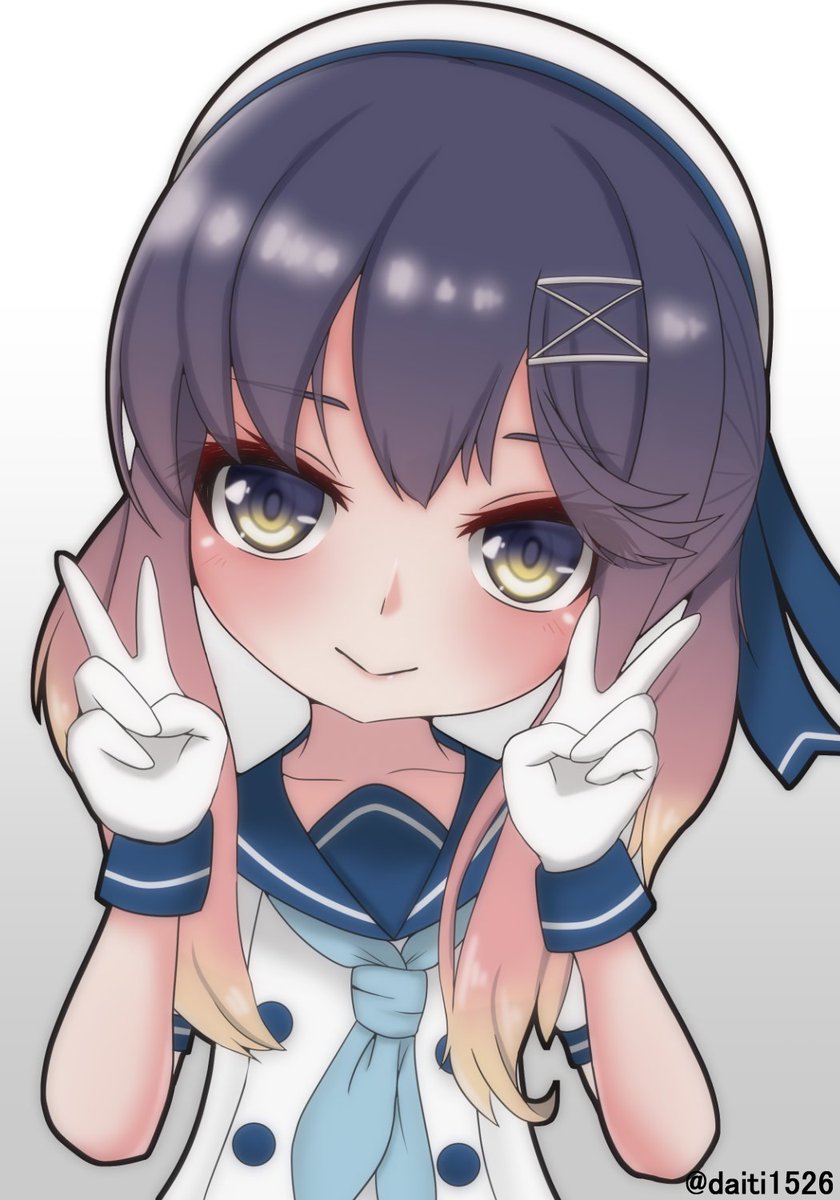 対馬(艦これ) 「#見た人もなにか無言で海防艦をあげるやっぱり可愛い可愛い対馬ちゃん! 」|大地のイラスト