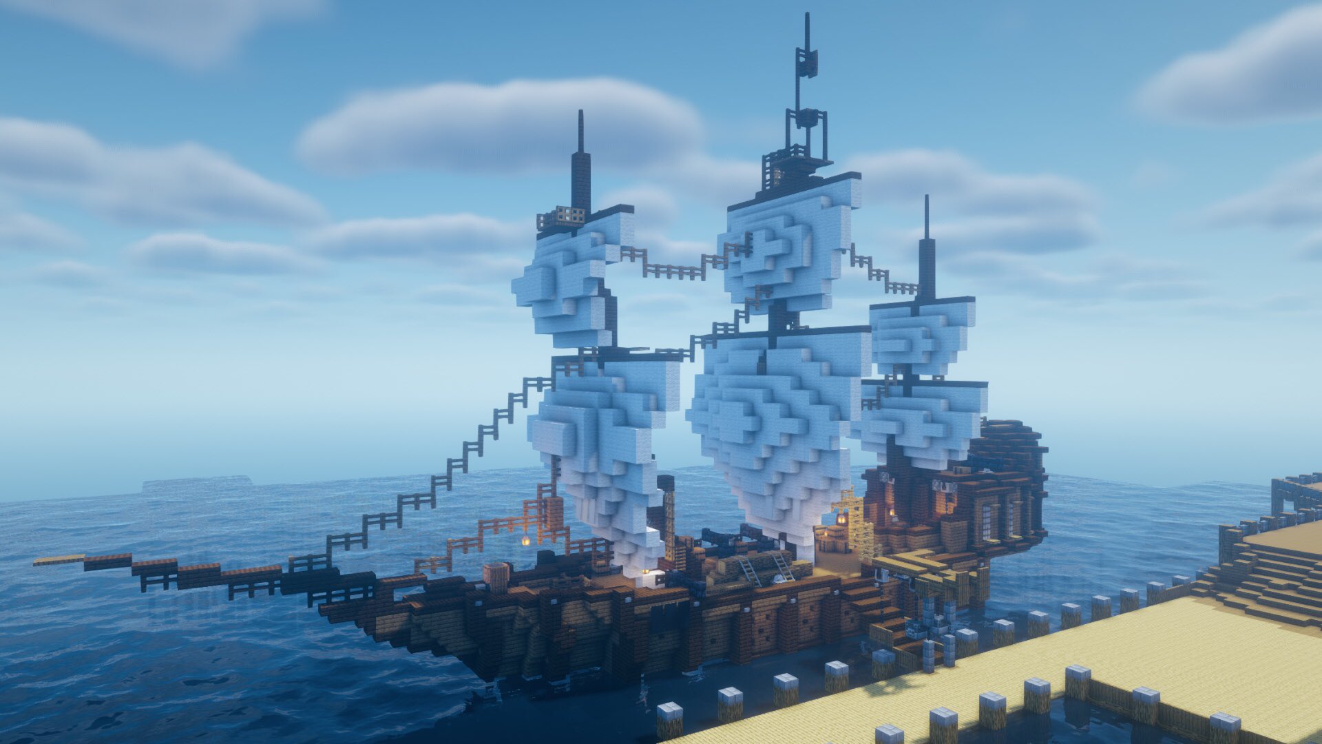 Rihu 5 海賊の夢を運ぶ船 中世ファンタジー建築 7 制作時間4h マイクラ建築 初めて船を作ったのでかなり時間がかかりました 細かいところまで凝ってあります 内装や港はまた今度投稿させていただきます T Co F5dzperkaa Twitter