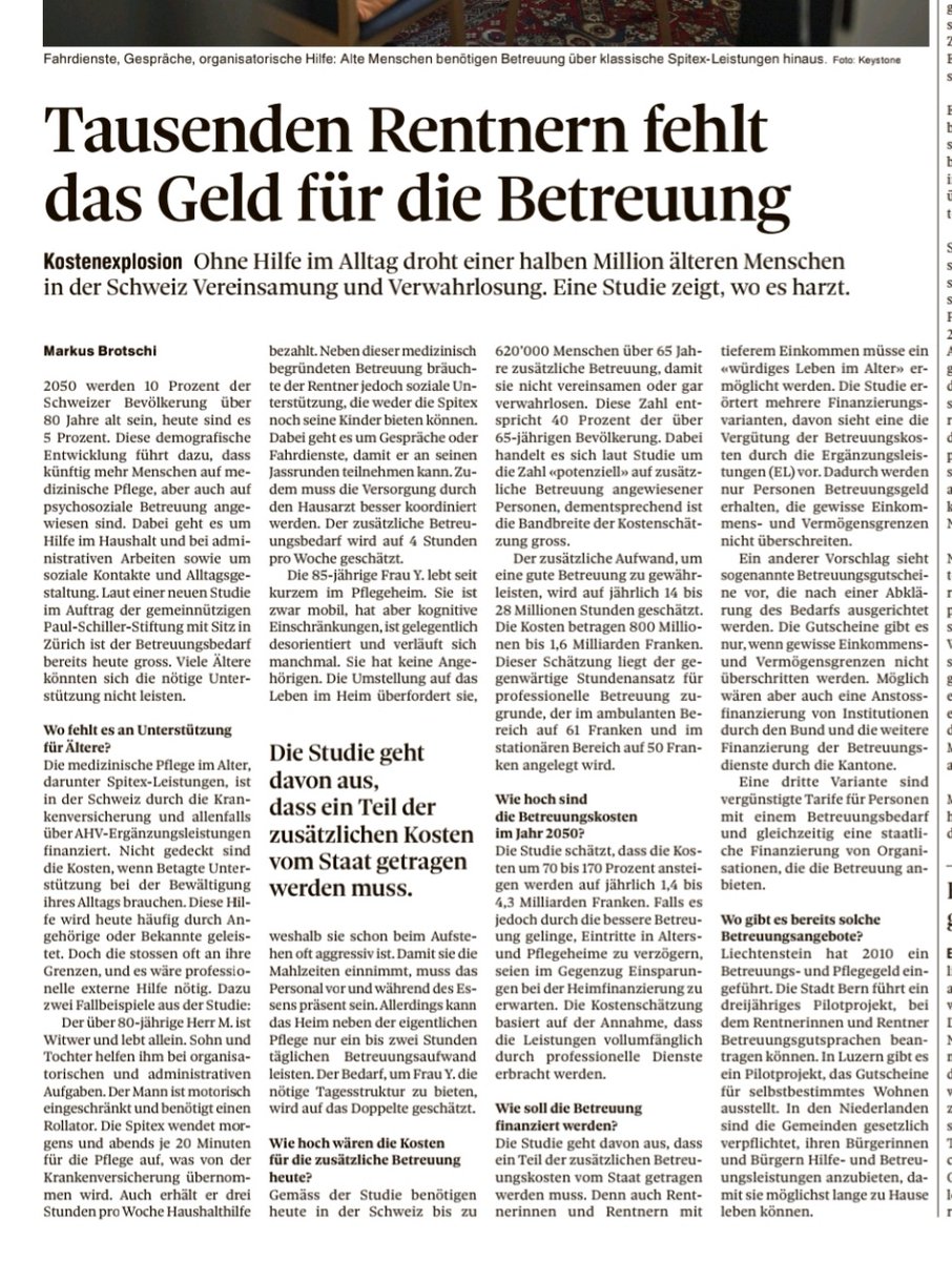 Sarah_Wyss's tweet photo. Über unsere #Motion zur kantonalen #rechtlichen Verankerung wird nächste Woche im #GR diskutiert. Es ist an der Zeit, dass nebst der Pflege auch die Betreuung - gerade im Alter - zur Versorgung gezählt wird. Das lohnt sich langfristig auch volkswirtschaftlich @bazonline https://t.co/ucrTFkxezL