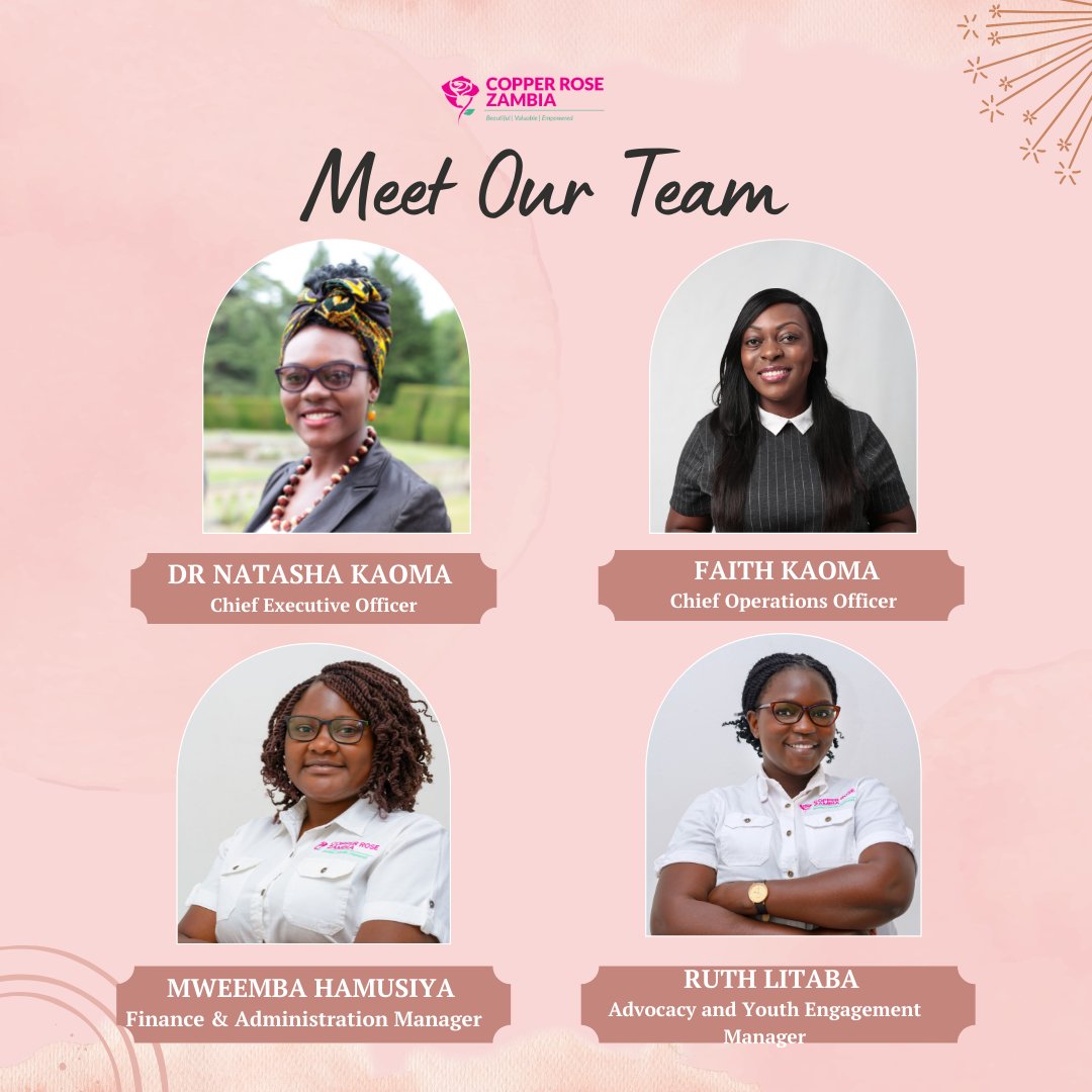 CopperRoseZM's tweet photo. International Day of Charity is this Sunday so, we will be sharing more about our organisation, what we do and why we do what we do✨ 

Meet our team 😊

#copperrosezambia #CRZ #beautiful #valuable #empowered #womenempowerment #personaldevelopment #careerdevelopment #CharityDay https://t.co/p9flSuCiAh