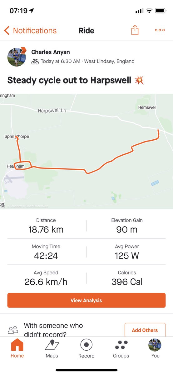 CharlesAnyan's tweet image. Steady cycle out to #Harpswell to start the day. It’s really starting to feel like autumn now, but lovely to be out 💥