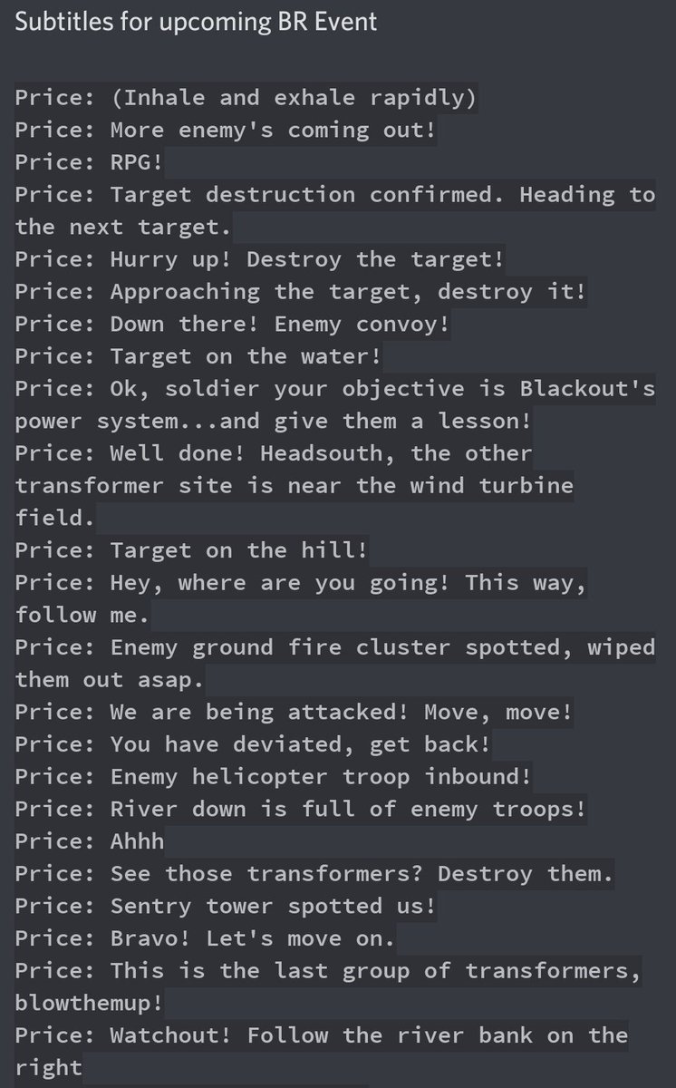 Voicelines and subtitles of upcoming anniversary BR event