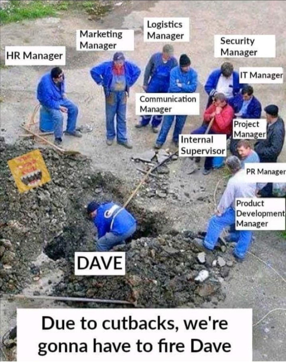 Auf Grund von Einsparungen müssen wir Dave leider entlassen.