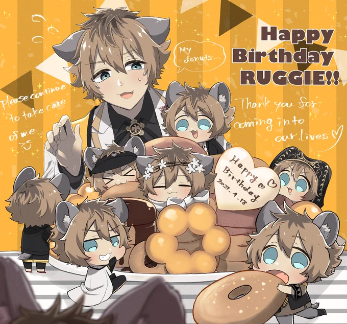 #このタグを見た人は推しの初描きと現在の絵を載せる

←初描き 🍩🍴 現在→ 