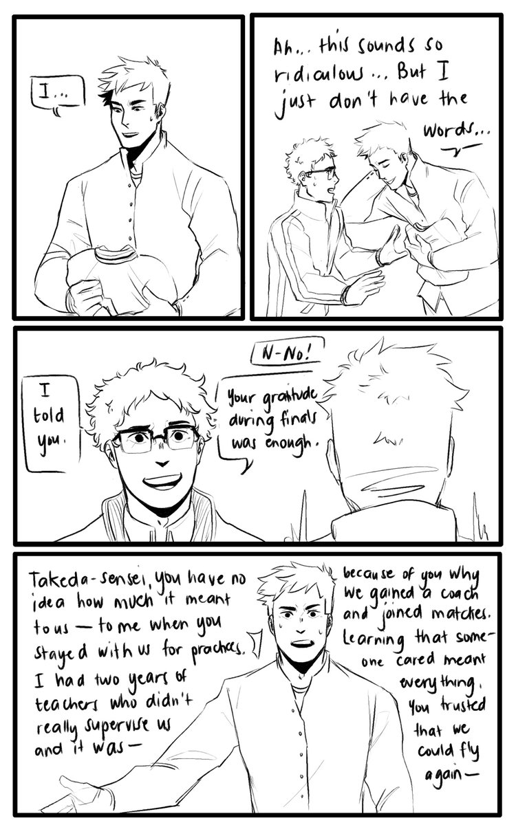 Capta1nDaichi's tweet photo. The Foundation and The Pillar: Karasuno was possible due to the efforts of many, but Daichi and Takeda-sensei had the utmost faith and belief in its future.

#haikyuu #haikyuufanart #daichisawamura #takedaittetsu https://t.co/VYGiOFE4II