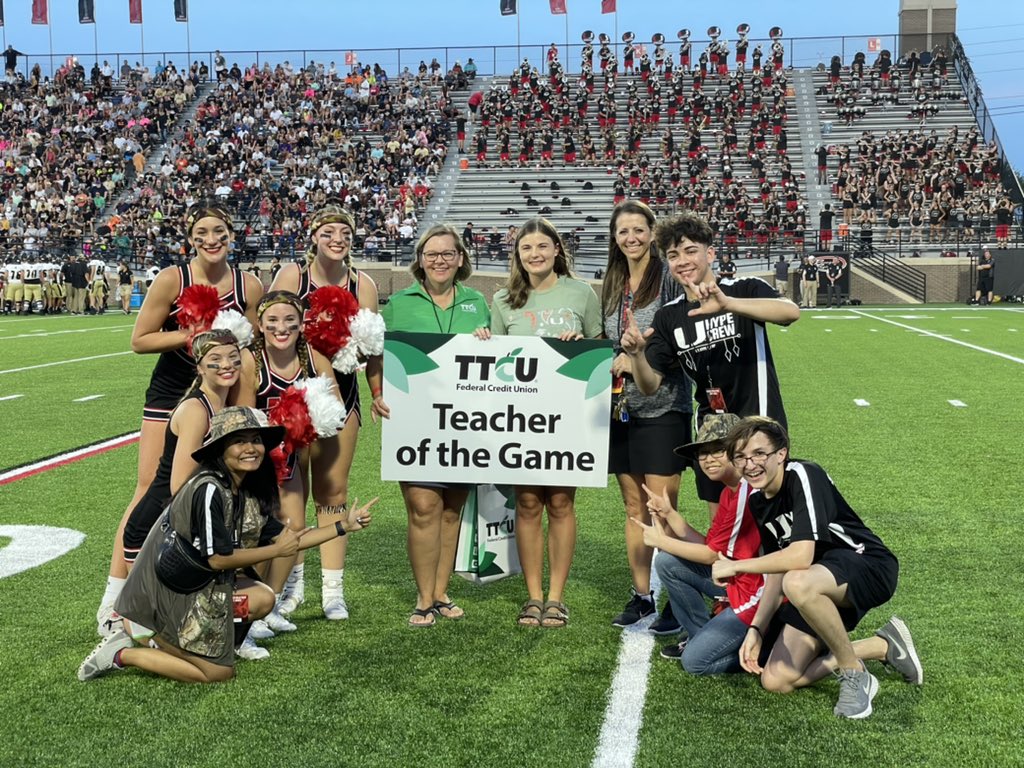 ReppinTheU's tweet image. Morgan Davis is our BA/Union TTCU teacher of the game!  Mrs. Davis teaches math @unionhstulsa !  Thanks @ttcucreditunion for again helping us acknowledge our teachers that #reptheu