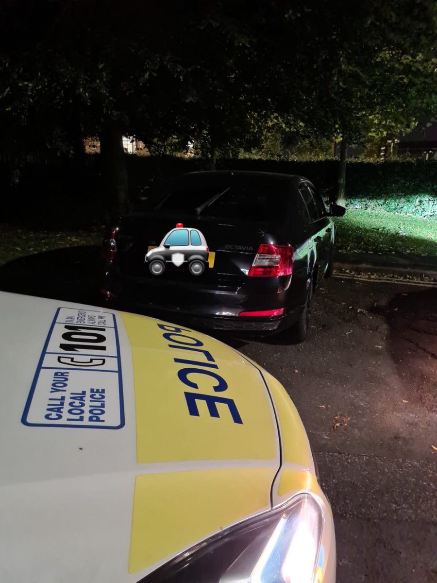 staffsresponse's tweet photo. #shift3north vehicle stolen by means of burglary in Hanley. Within 11 minutes of being stolen vehicle found and recovered for forensics. Team effort between response @StaffsDogs https://t.co/C1d5Y64DY3