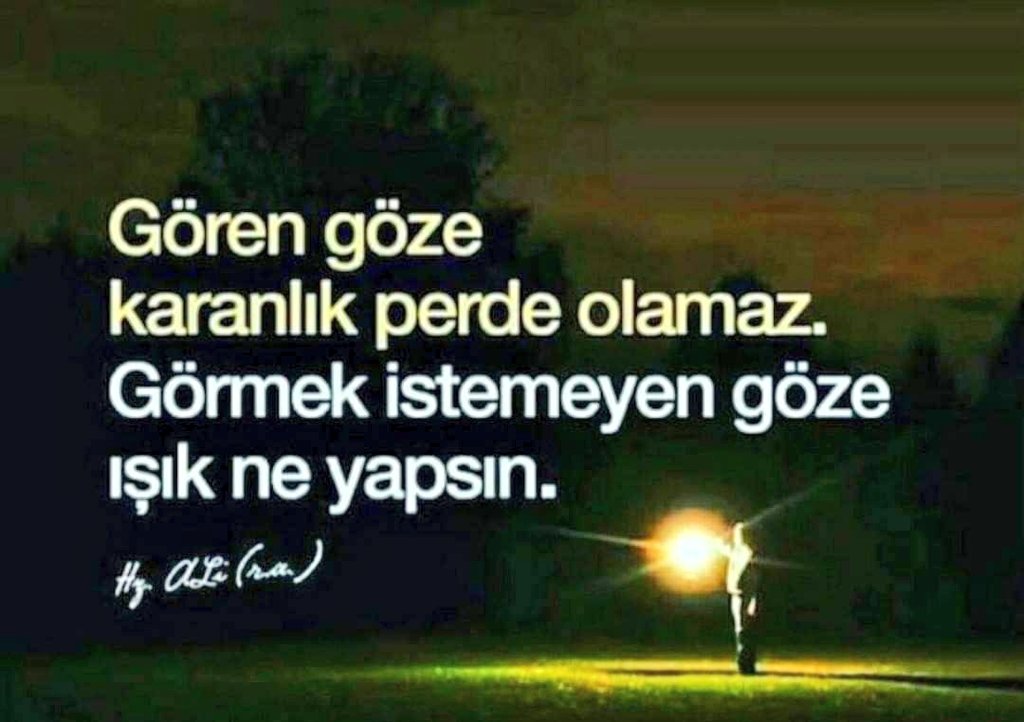 EsSelâmunAleykûm

Gören göze karanlık
perde olamaz.
Görmek istemeyen göze
ışık ne yapsın...

(Hz Ali r.a.)

Hayırlı vakitler
Hafta sonunuz sağlıklı
huzurlu mutlu geçer
İnşâALLAH...