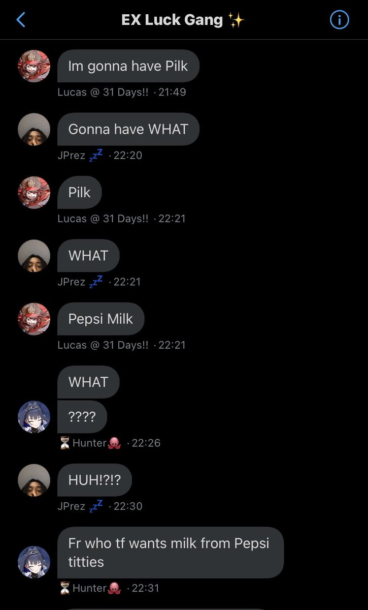 OutContextGamer's tweet photo. Mf said “gonna have Pilk” like we wouldn’t question what the hell he talkin’ bout https://t.co/Z6HUxkQUSL