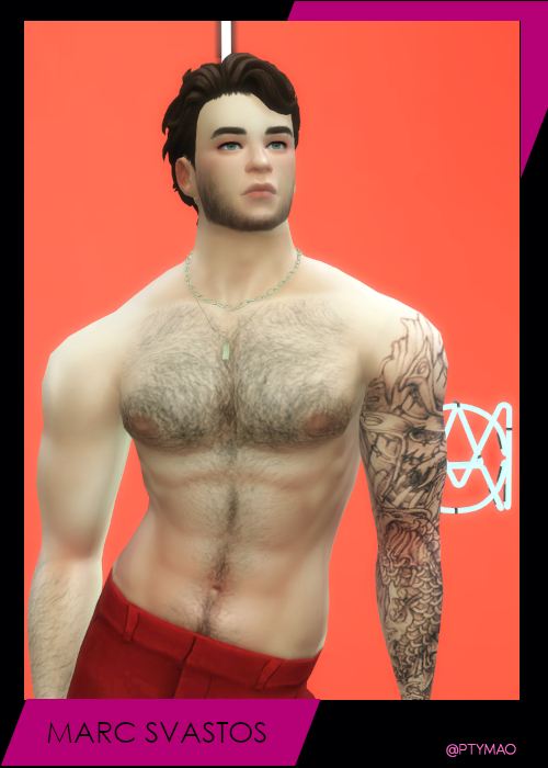 PtyMAO's tweet photo. I was invited to participate in #RainbowChallenge started by #Hufflepuffsim. Here is the part #1. I also take the chance to present a new sim. #MarcSvastos @NSFSims @KinkySims4 @ALyricalGamer @REALITYsSIMS4 @FeliciaProbst @simsjerry1 @SimLifeforJen https://t.co/bHSnzcMKXb
