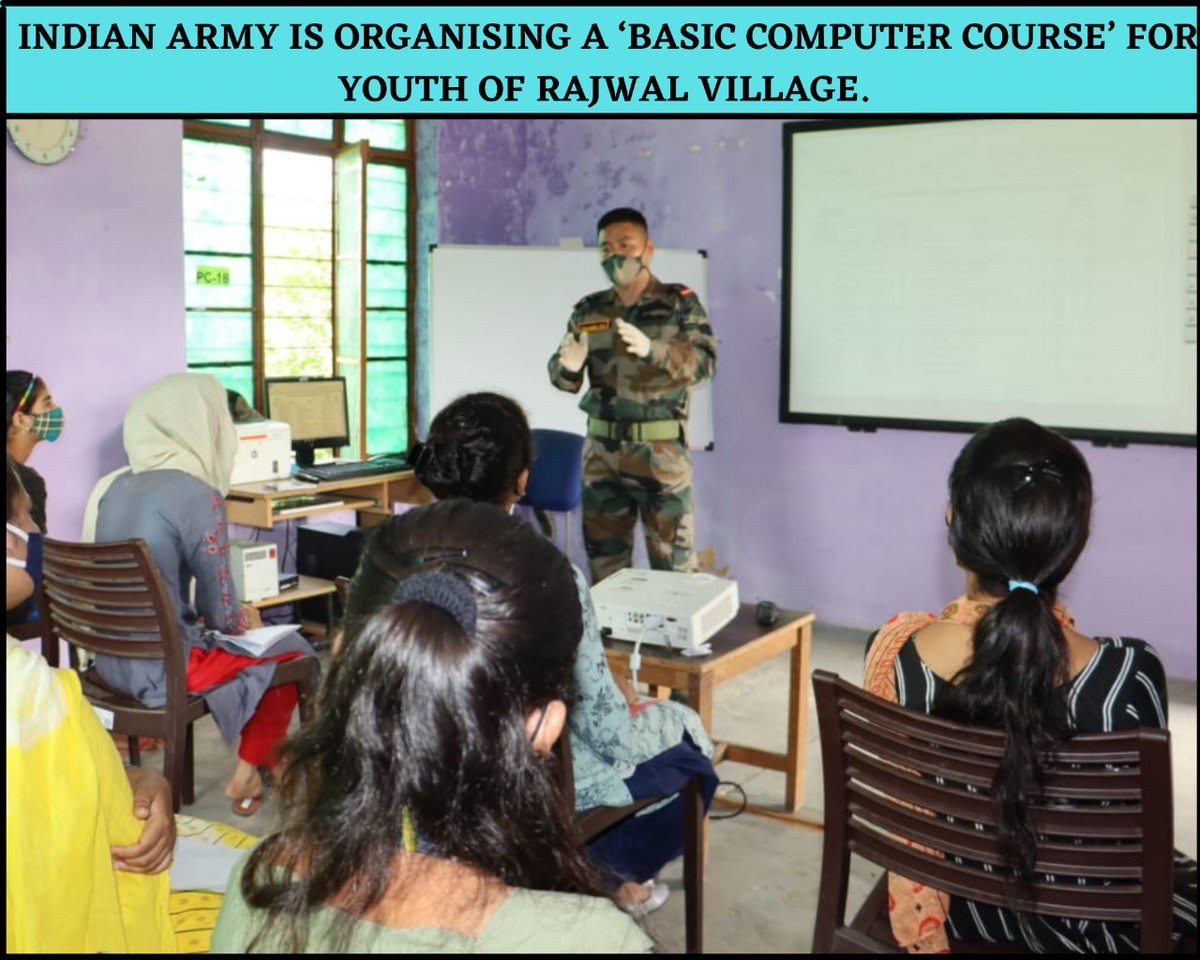 sanjanaS221's tweet photo. #IndianArmy org basic computer course at Rajwal  #BBNaija #indianarmyforawaam #MoneyHeist #BBNaijia #ShehnaazGill #MONEYHEISTMY #LateLateShow #MoneyHeistSeason5 #questionofsport #Tokyo #CinderellaMovie #TheFallOfPrideInnHotel #Jammu @MODIfiedVikas @JAMMULINKS @prodefencejammu https://t.co/Xp53hYx1KV