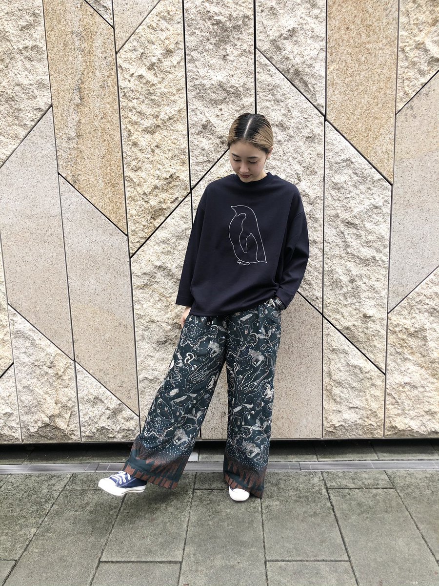 最終価格 marbleSUD マーブルシュッド　ペンギンハカマパンツ　ネイビー marblesud マーブルシュッド ペンギンパンツ