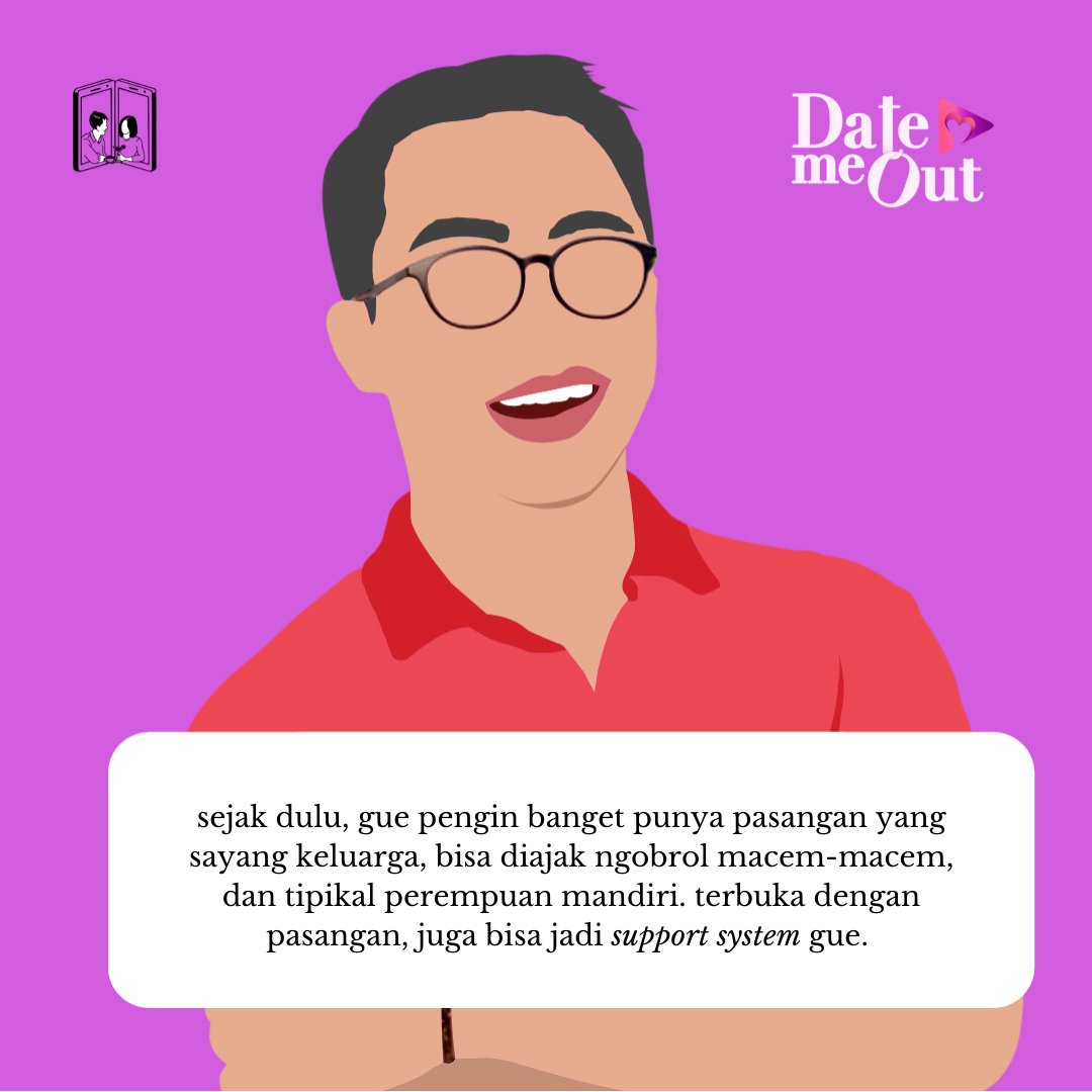 Kalo kamu tertarik, pengin kenalan, dan ngobrol dengan lelaki High Quality Jomlo di acara Date Me Out nanti, bisa daftar ke link bit.ly/peserta-dmo. Kami tunggu, ya! Siapa tahu, dia yang selama ini kamu cari.