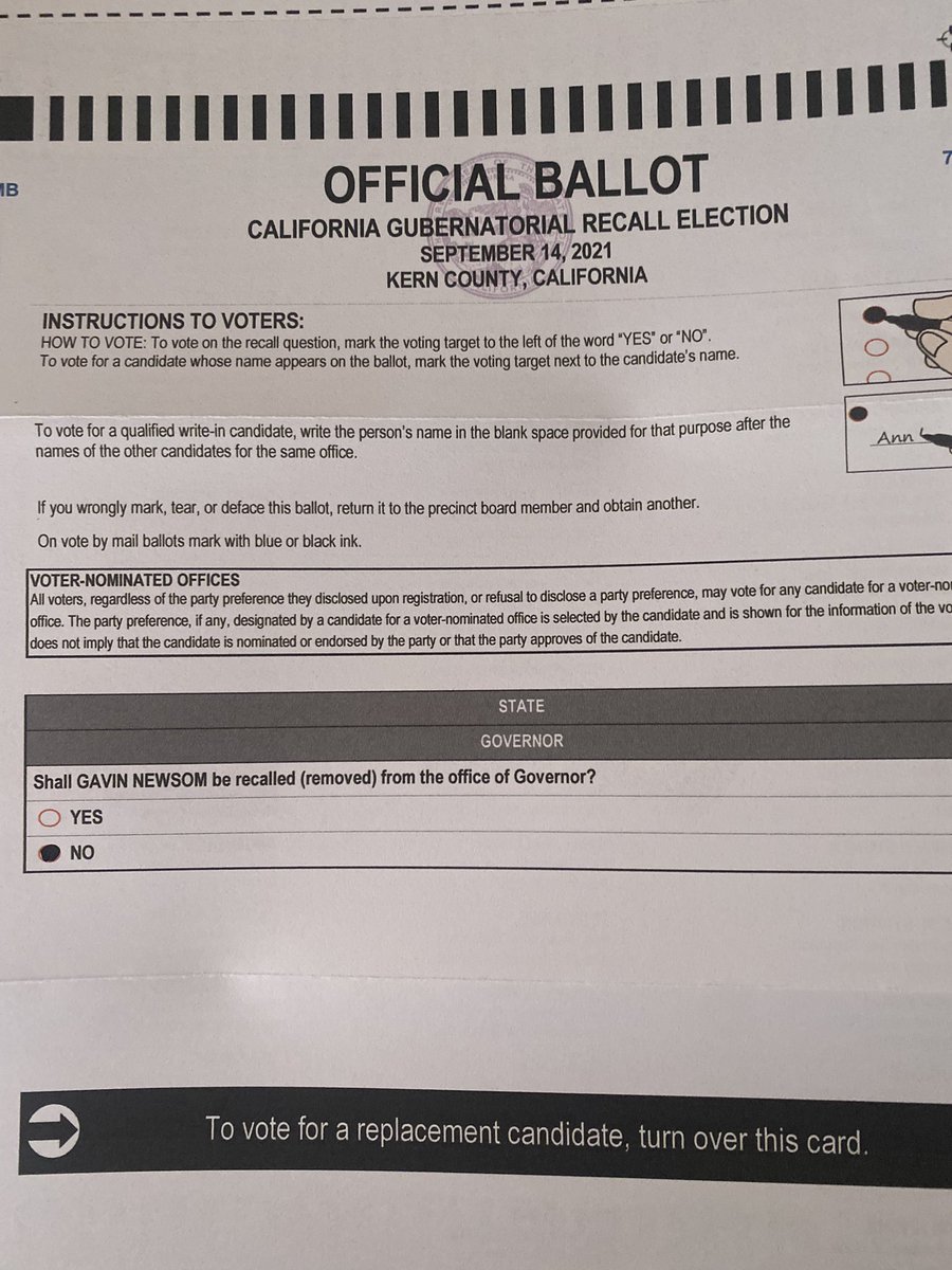 amberschroer's tweet image. First official ballot I’ve cast as a Californian and couldn’t wait to do it! #redstaterefugee