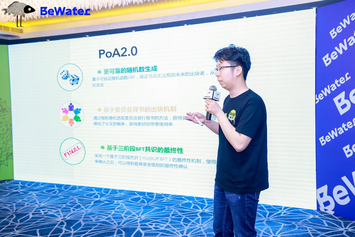 BeWaterDAO's tweet photo. Look who's giving the presentation！
@ZhijieRen2 , senior researcher at @vechainofficial is sharing his insights into “Proof of Authority 2.0”⚡️⚡️⚡️
#Blockchain 
We will continue to share the presentations after the #BeWaterDevCon 2021 global developer conference, stay tuned! https://t.co/AvNhBTQWeW