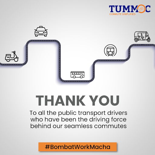 tummoc4u's tweet photo. They have driven us through the pandemic and difficulties COVID-19 brought to daily life. Our journey through all the obstacles has been possible with their help.
Write a thank you message to our drivers in the comments! #BombatWorkMacha
#Tummoc #CommuteSimplified #SmartCommute https://t.co/Vvoo4iZk1S