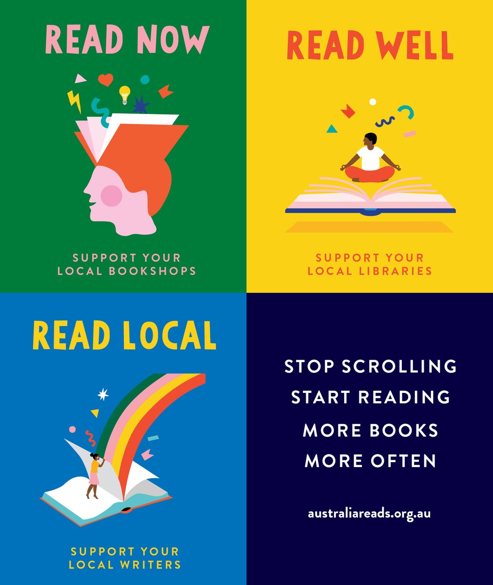 australiareads's tweet photo. We believe reading is the key to a smarter, healthier, happier nation. To all the readers who share our vision, we can't thank you enough for your support of Australian talent. @BooksellersAU @ALIANational @asauthors @AusPublish #AustraliaReads https://t.co/GQ2MOg4wP3 😀📚💕 https://t.co/1yexBHWtaH