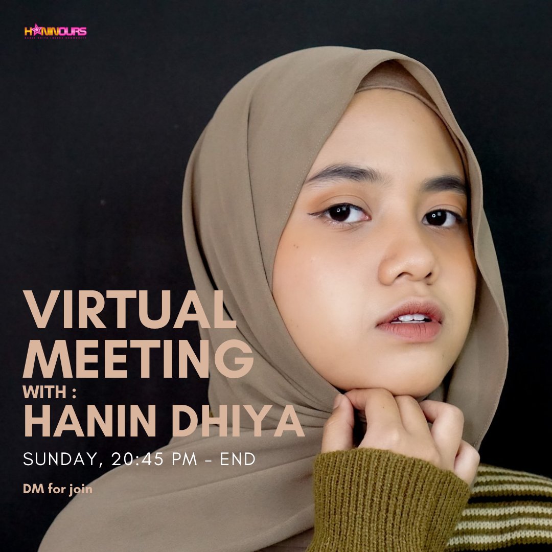 Yuk merapat, biar hari senin makin semangat, malamnya kita bincang bareng sama <a href="/Hanindhiya_tys/">Haneen</a> 
Sampai ketemu diminggu malam ours! <a href="/HaninDhiyanews/">HaninDhiyaNews</a>