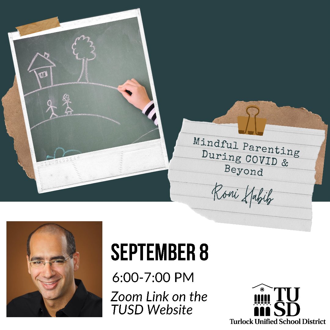 TurlockUSD's tweet image. Save the Date!

Parent Webinar: “Mindful Parenting During COVID and Beyond”

🗓 September 8th

⏰ 6:00-7:00 PM
 
#TUSD