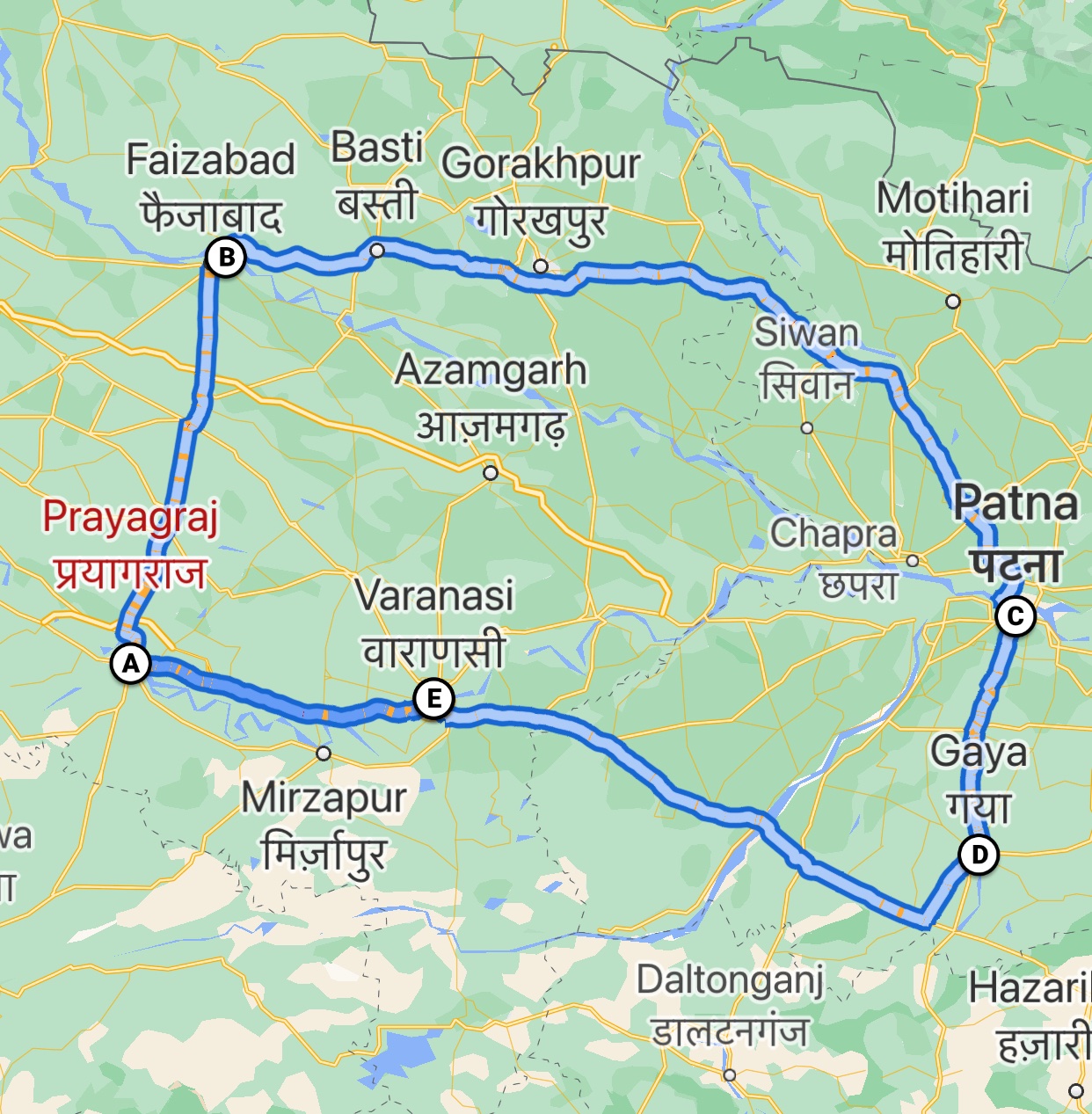 Varanasi To Ayodhya Route Map, 48 OFF