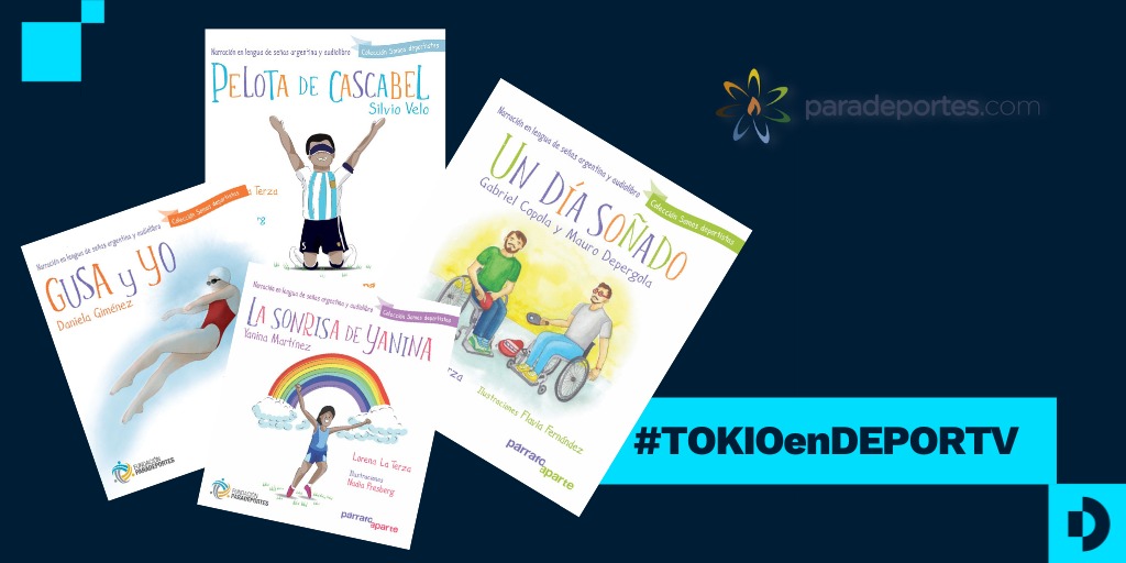 canaldeportv's tweet photo. SORTEO. ¿Querés ganarte la colección de “Somos Deportistas”, los libros infantiles que narran la historia de Yani Martínez, Dani Giménez, Silvio Velo y la dupla Cópola/Depérgola, cortesía de @ParaDeportesOK?

Seguinos, RT a este tuit y escribí con el HT #TOKIOenDEPORTV. ¡Dale! https://t.co/e2sL5mUTs3