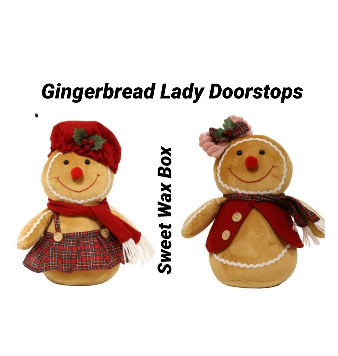 These are great for Christmas!Ginger bread Woman Door Stop compliments our full range of door stops, weighing at 2kg + and 31cm tall is enough to keep any door just where you set it, Also Ideal to use as a Christmas decoration🎄 #sweetwaxbox #Christmas2021 #htlmp #SmallBiz #xmas