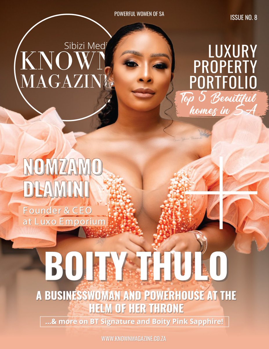 bandi_mathebula's tweet photo. Thank you @Boity for sharing your story with us @knownmagazine_ 

Visit https://t.co/kfPGWGDJCo to read more great stories.

#cover #magazine #knownmagazine #boitythulo #celebrity #business #btsignature #ownyourthrone https://t.co/sJ4GtWvZpf