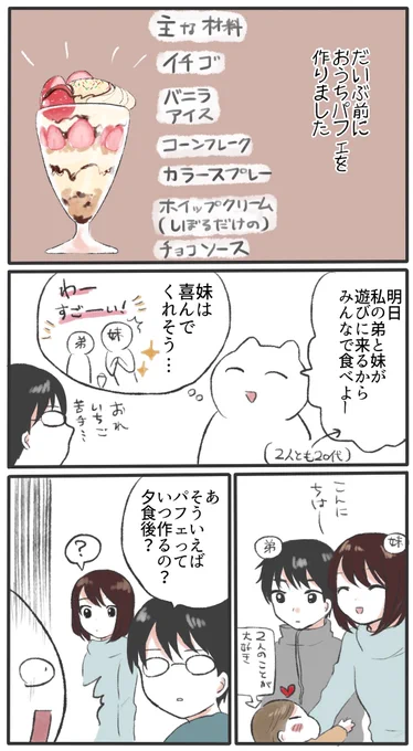 おうちでパフェ作った話
#日常漫画 