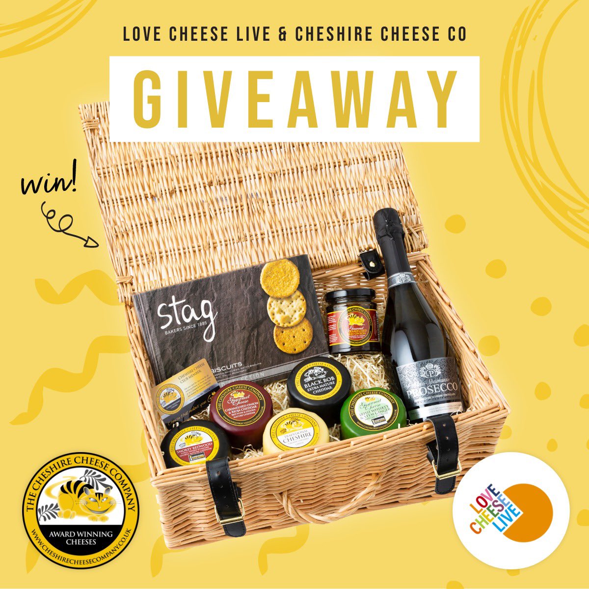 1CheshireCheese's tweet image. 💥COMPETITION TIME💥
To be in with a chance of winning this delicious hamper:

🧀 RETWEET &amp;amp; LIKE this post
🧀 TAG who you’d share this hamper with  
🧀 FOLLOW @1CheshireCheese @lovecheeselive 

Winner announced 11.09.21 🏆 

Good Luck and Big love💛
