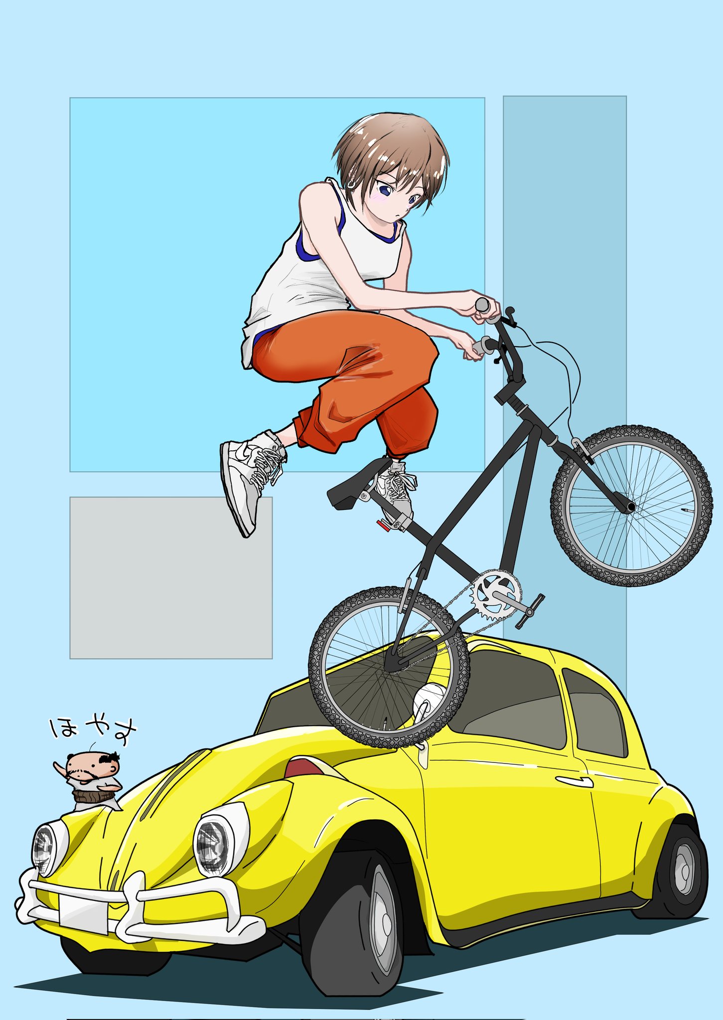 Uny うにー ちっさいオッサンと女の子 Bmxとthe Beetleです 間違ってツイート消してしまいました 絵柄が好みって人にフォローされたい オッサン Bmx ワーゲン ビートル T Co Jepsystr3u Twitter