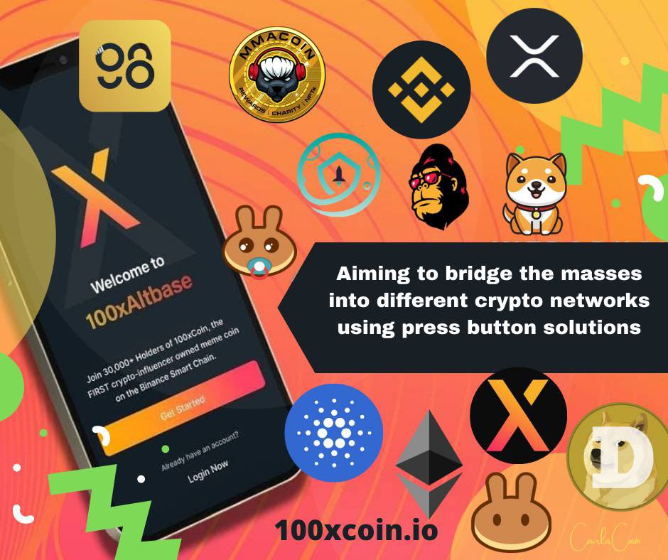 JainJi2u's tweet photo. @HuobiGlobal Buy $ETH #BNB $ADA $FEG $CAKE $DOGE $XRP #100xCoin and others #Memecoins on #100xAltbase!📲
#100xAltbase is the app that allows you to buy #Crypto with your #Credit card.💳
Available on #iOS and #Android.📥
#BinanceSmartChain
@BinanceChain
#Binance
@binance
#NFT #BTC #100x https://t.co/tI0yZc8jLj