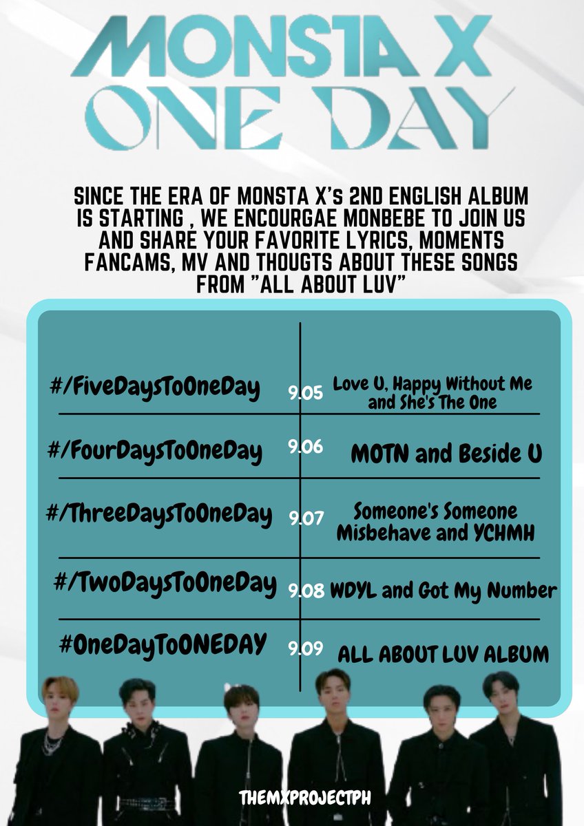 TheMXProjectPH's tweet photo. CALLING ALL MONBEBES AROUND THE GLOBE!!🌍
JOIN OUR COUNTDOWN FOR ONE DAY!! LET'S START THE HYPE AS WE ENTER A NEW ERA !!!

LETS DO OUR BEST MONBEBE!❤
@OfficialMonstaX 
#MONSTAX
#MONSTAX_ONEDAY https://t.co/mameCpSxkn