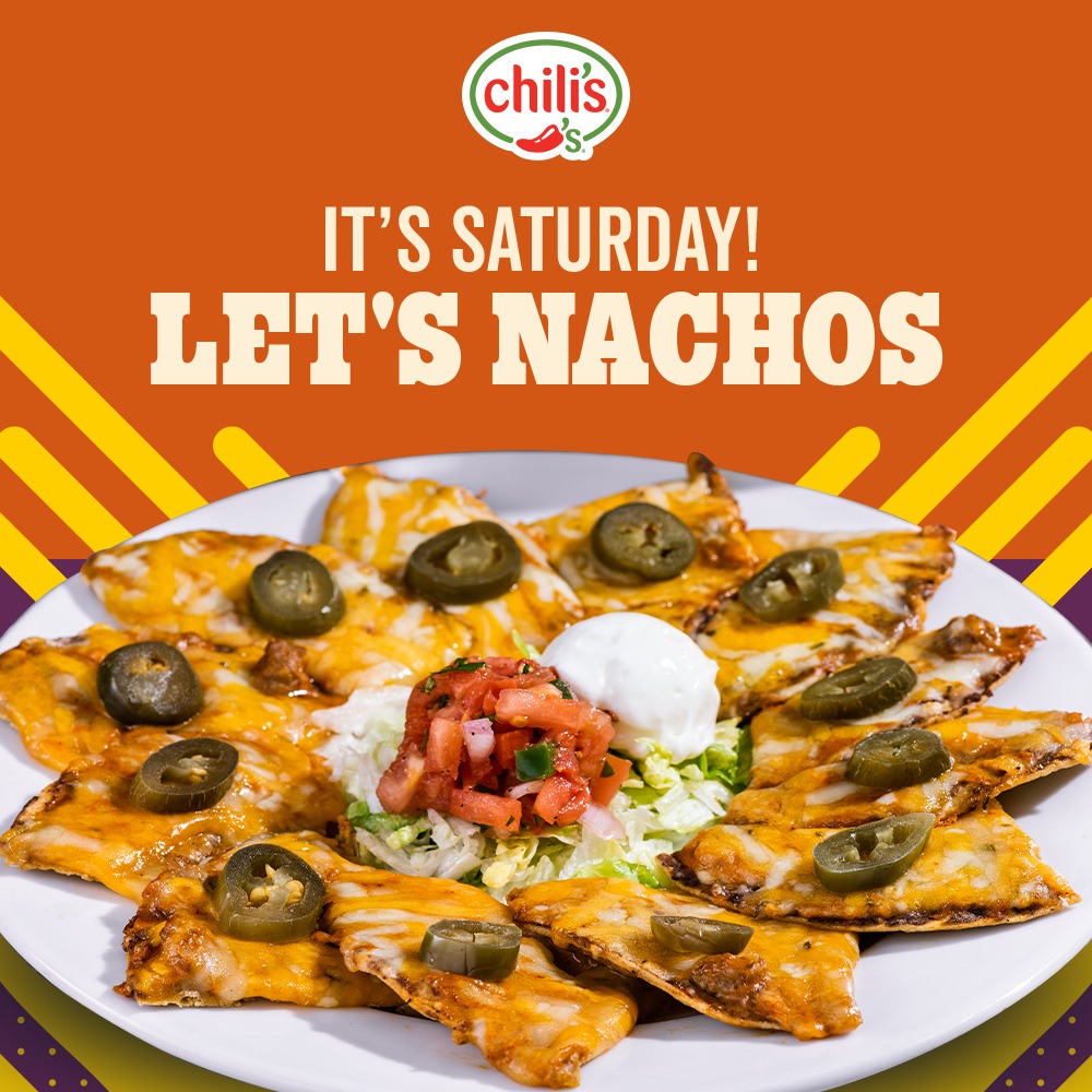 ChilisNEIndia's tweet photo. It's #Nacho problem how I want to spend my Saturday! ππ
#ChilisIndia #ChilisIsSafe #ChilisLoveIsBack #ChilisLove #DineIn #Food #FoodLove #Foodie #Tasty #Delicious #SaturdayVibes #SaturdayTreat #SaturdayMood #SaturdayLunch #SaturdayMotivation https://t.co/025PUlFNle