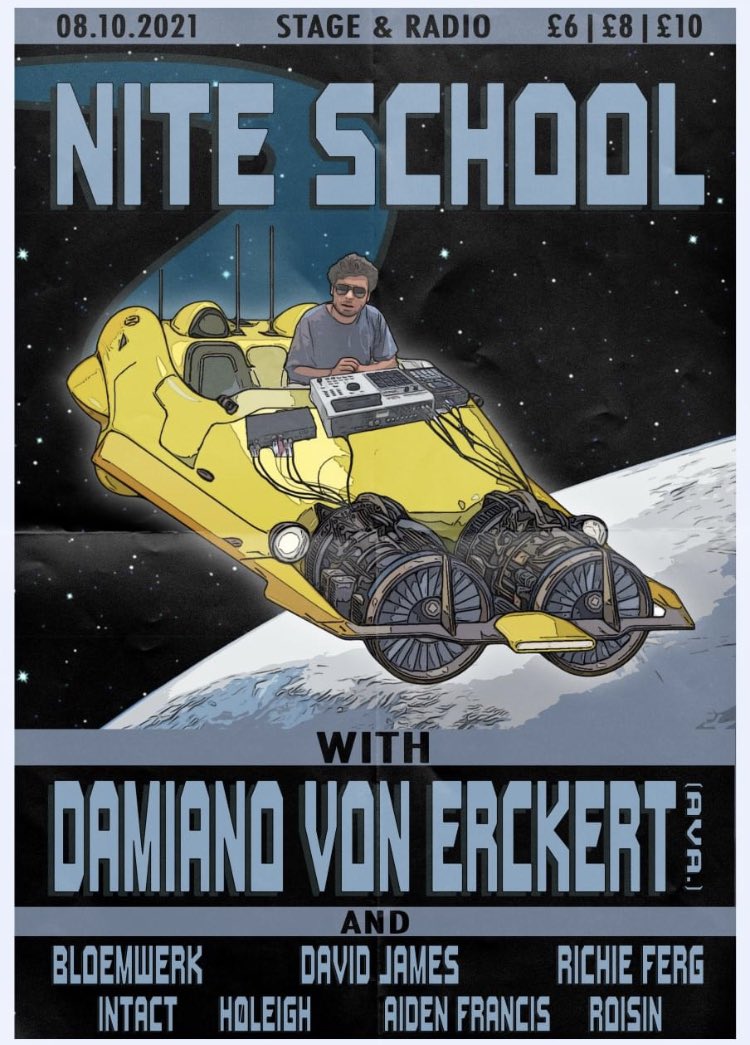 nite_school's tweet photo. On Friday 8th October we bring @DamianovonErcke to @stage_radio_mcr 

Tickets available now through the link. https://t.co/u0thVMpDam https://t.co/9L4KBREI5O