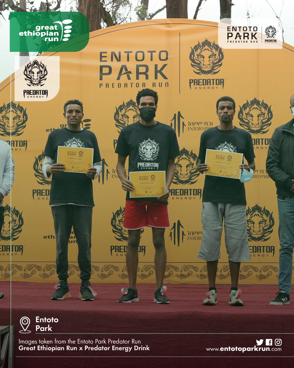 greatethrun's tweet photo. We'd like to congratulate predators for winning the race for the fiercest.
7th Round Entoto Park Predator Run
Great Ethiopian Run x Predator Energies
#Winners #GreatEthRun #PredatorEnergies #EntotoPark #EntotoParkPredatorRun #Ethiopia https://t.co/O7Pt7TfjqB