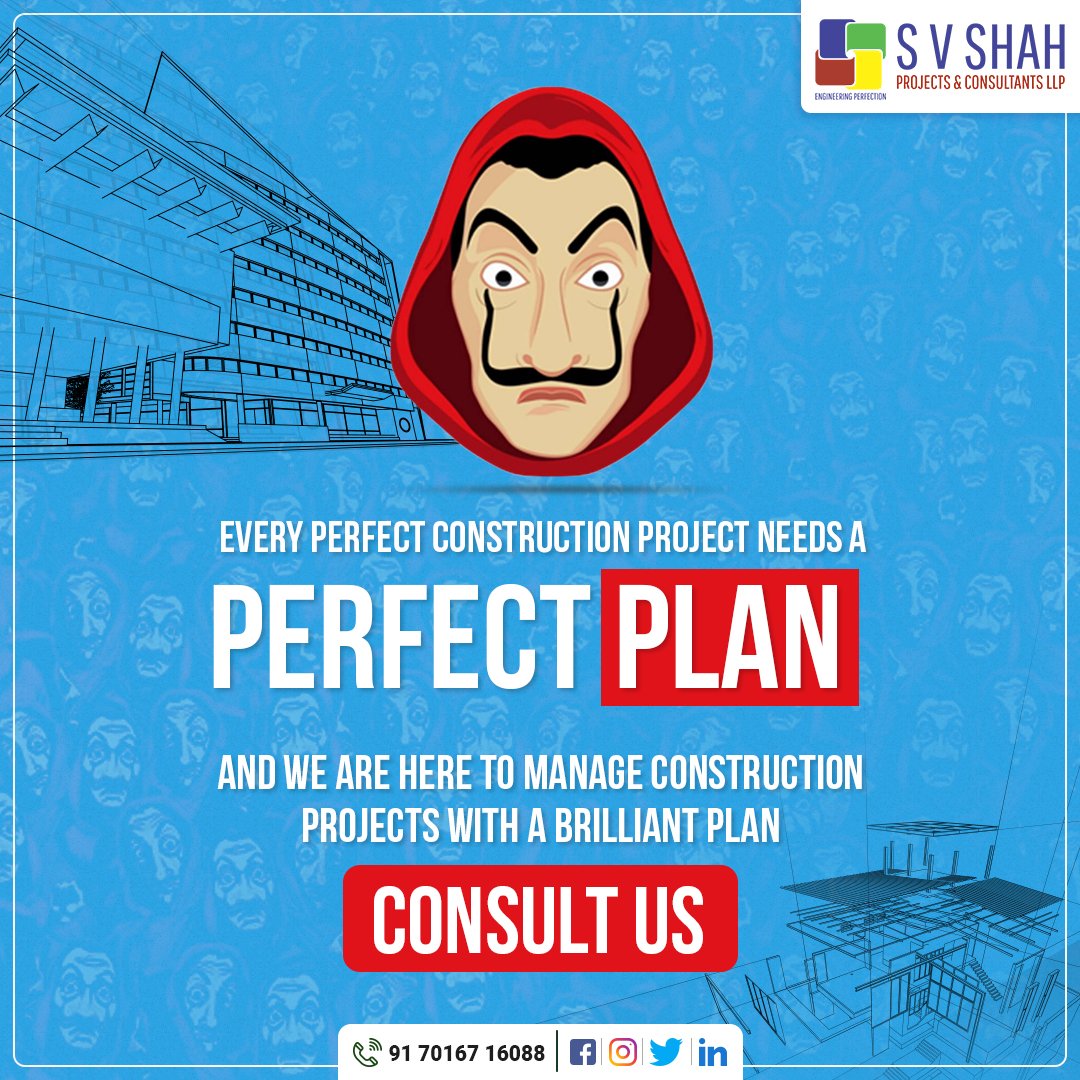 SVShahProjects's tweet photo. A Perfect Construction Project needs a Perfect Plan!
.
Don't worry, our professor has a brilliant plan!
.
To know more about us, call us on +91 70167 16088
.
#SVShahProjectsandConsultants #MoneyHeist #MoneyHeist5 #MoneyHeistMemes #MoneyHeistNetflix #ProjectManagementConsultant https://t.co/KgxLrYZ1Bt