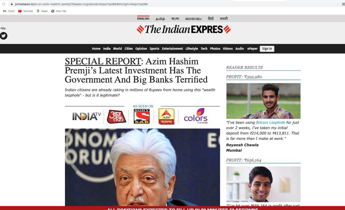 FakeNewsAlert | A website called https://t.co/e4FzYarnIt has posted a story  trying to look like an https://t.co/XYlZoUMMsK page. This has nothing to do  with The Indian Express and is a misuse of our