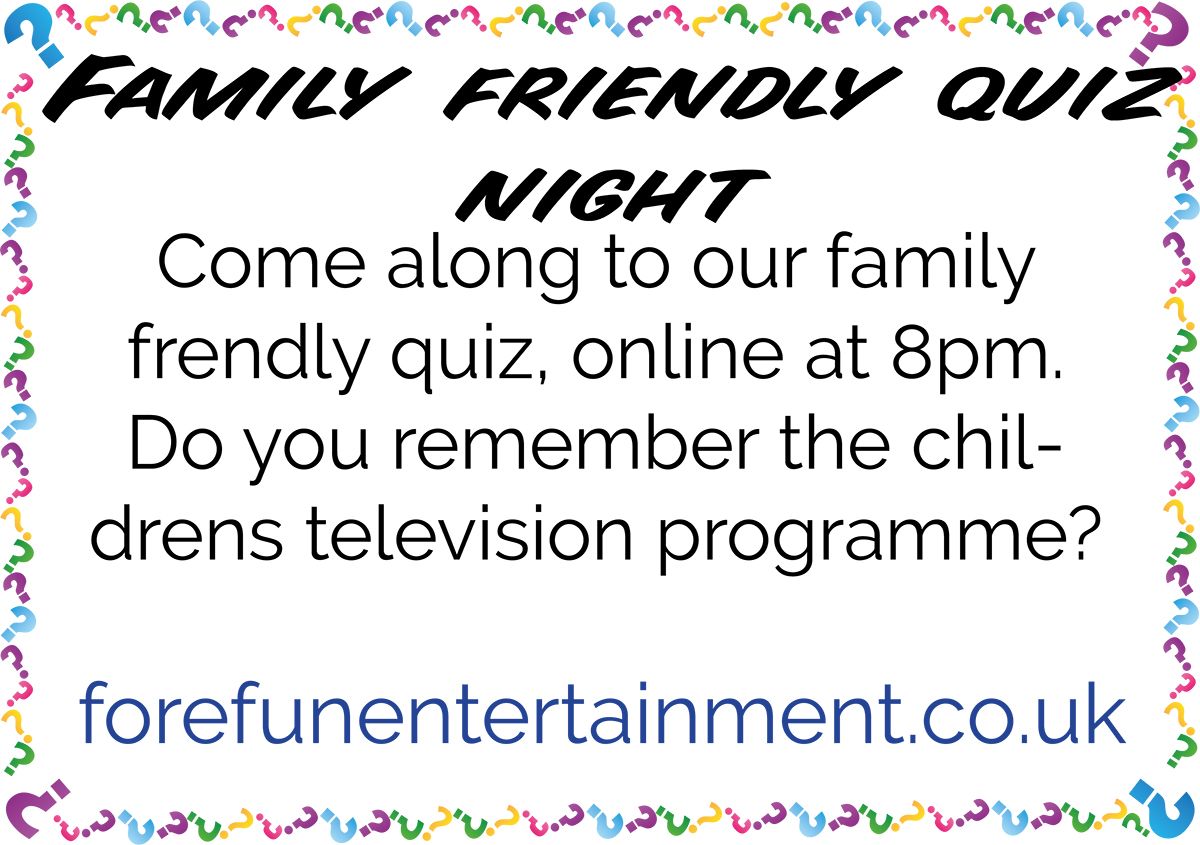 ForeQuizzes's tweet image. Saturday night is thew night for fun, and what better fun could there be than a fun family quiz?
Starting at 8pm

buff.ly/3DuUvkY

#forefun #forefamily
 #foreeveryone