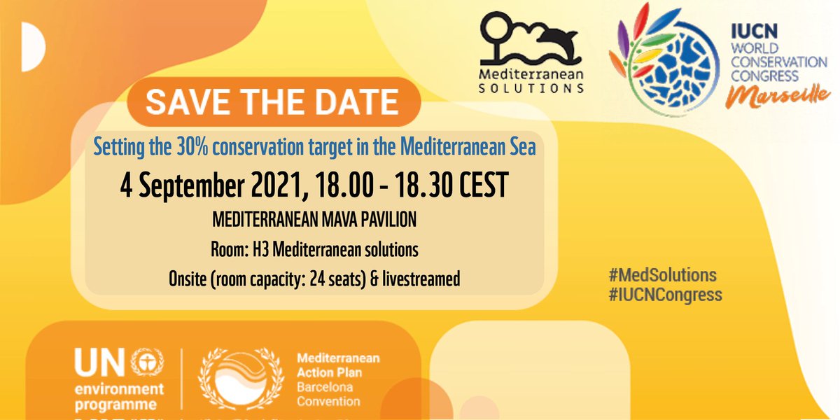 Protecting 30% of the #Mediterranean by 2030 is crucial to rebuild #fish stocks, mitigate #climatechange & secure a future to sustainable #SSF #fishery & #tourism. How can we make it happen? Join us today at #IUCNcongress & livestreamed  #30by30 virtualmeeting.leni.fr/UICN21/A28/ind…